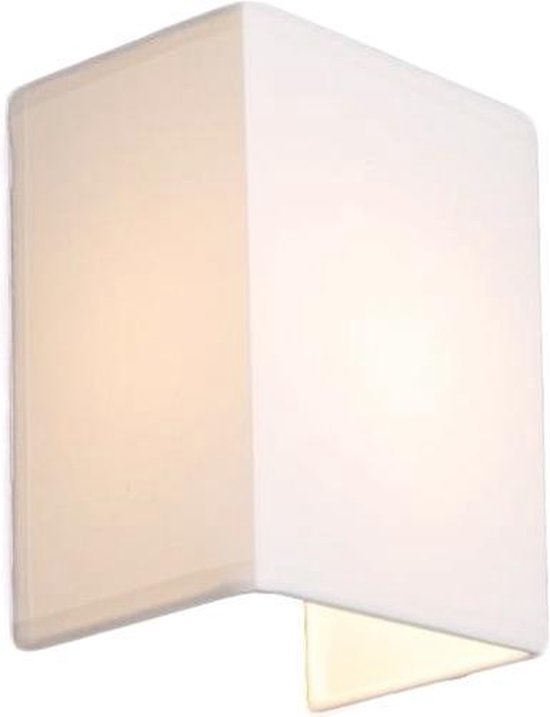 QAZQA Vete - Applique avec abat-jour - 1 lumière - 15 cm - crème