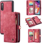 Caseme - vintage 2 in 1 portemonnee hoes - Samsung Galaxy A70  - Rood