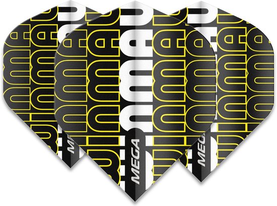 WINMAU - Mega Standard Winmau Logo Groen Dartvluchten - 1 set per pakket (3 dartvluchten in totaal)
