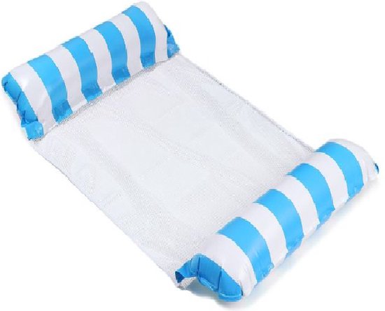 Waterhangmat blauw | Luchtmatras 122x70 | tot 100 kg | luchtbed | Hangmat