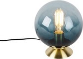 QAZQA pallon - Art Deco Hanglamp - 1 lichts - H 230 mm - Blauw - Woonkamer | Slaapkamer