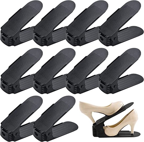 ensemble organisateur de chaussures / organisateur de chaussures - organisateur de chaussures \ Empileur de chaussures peu encombrant dans un ensemble / porte-chaussures pour l'organisation de l'armoire de stockage de chaussures
