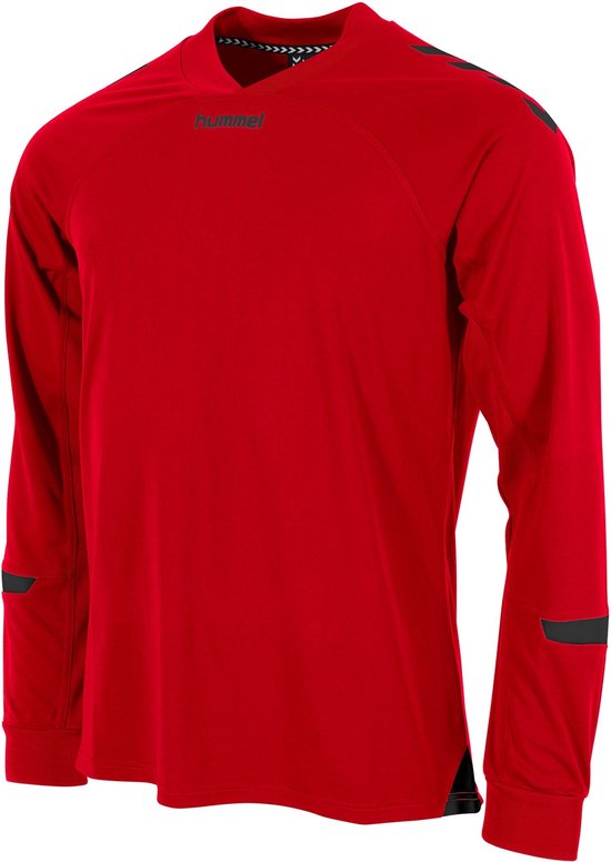 Hummel Fyn Voetbalshirt Lange Mouw Kinderen - Rood / Zwart | Maat: 152