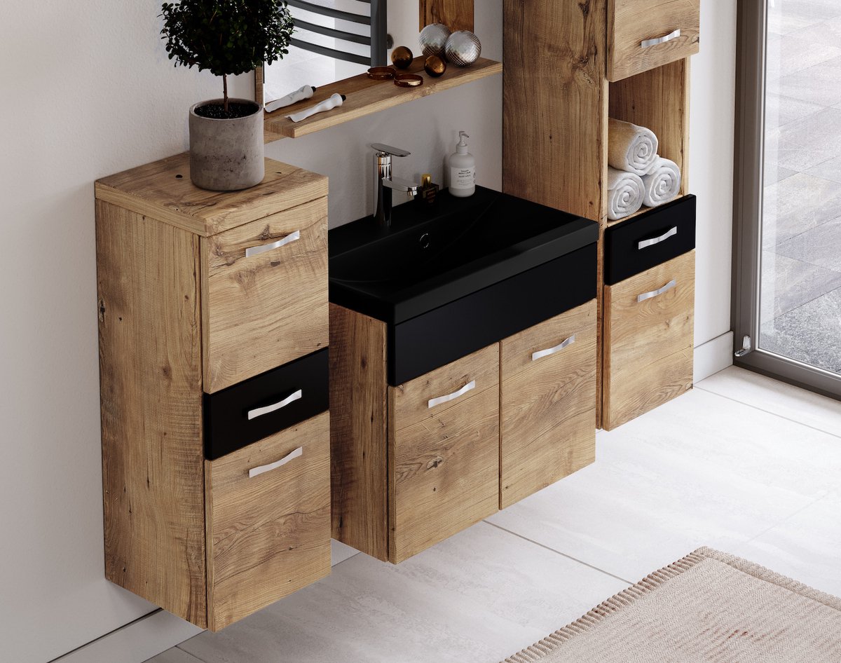 Badplaats Set de Meuble de Salle de Bain Alba 60 cm x 35 cm - Chêne