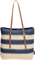 PE Florence Natural Life Shopper - Licht Natuur Donkerblauw