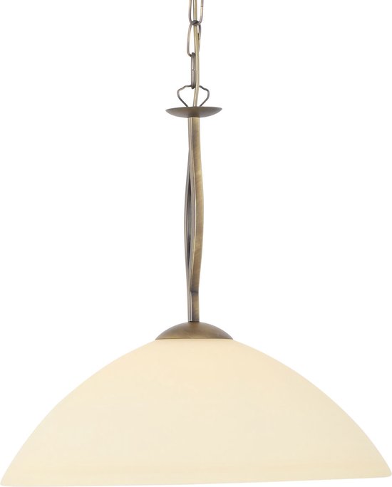 Klassieke hanglamp met glazen kap Steinhauer Capri brons - woonkamer |  bol.com