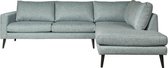 HomingXL Hoekbank Aster Chaise Longue Rechts - Stof Side blauwGrijs 142 - 2,62 x 2,22 mtr breed