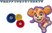 Paw Patrol - Skye - Feestversiering - Kinderfeest - Verjaardag - Themafeest - Feest - Slinger - Waaier hangdecoratie - Folie ballon.