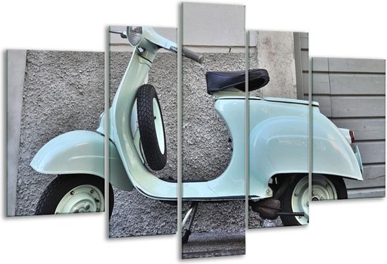 Scooter de peinture sur verre, moteur | Vert gris | 170x100cm 5 Liège |  Tirage photo... | bol.com