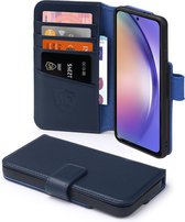 Samsung Galaxy A54 Hoesje - Luxe MobyDefend Wallet Bookcase - Blauw - GSM Hoesje - Telefoonhoesje Geschikt Voor Samsung Galaxy A54