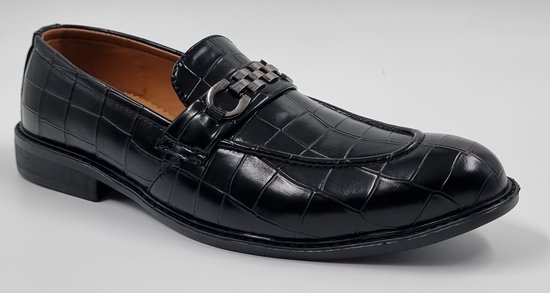 DEJAVU - Heren Instappers - Heren Loafers - Zwart - Maat 40