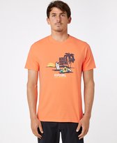 Rip Curl Heren T-Shirt Framed Tee - Peach