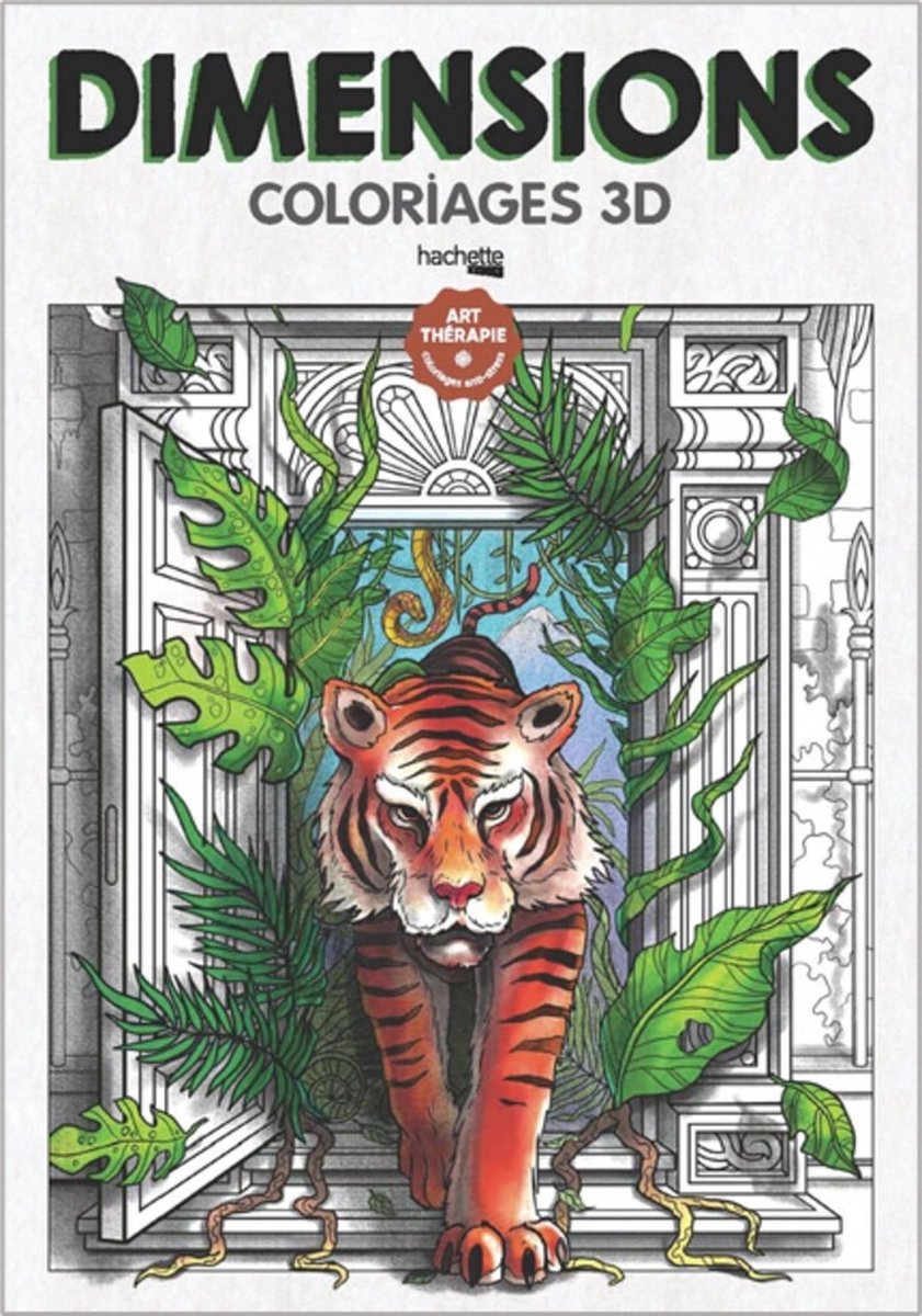 Dimensions Coloriages 3D - Hachette Heroes - Kleurboek voor volwassenen