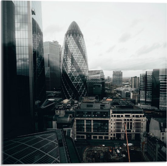 Acrylglas - Uitzicht van een Stad - Verenigd Koninkrijk - 50x50 cm Foto op Acrylglas (Met Ophangsysteem)
