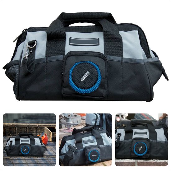 Sac à dos Cheqo® Tool Bag avec haut-parleur Bluetooth - Radio de chantier -  Écouter de... | bol.com