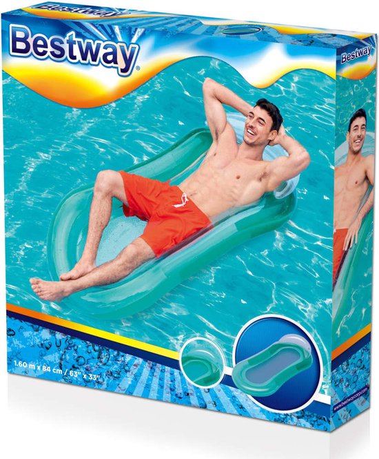 Bestway - Waterhangmat - Aqualounge - Aqua lounge - hang mat - Water - opblaasbaar - luchtbed - lounge - Paars