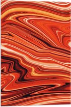 Vlag - Verfmix in Oranje Tinten - 50x75 cm Foto op Polyester Vlag
