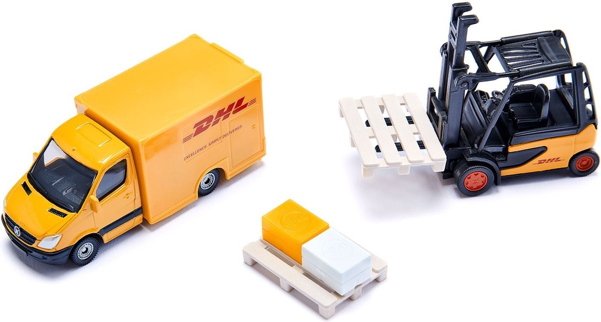 SIKU Super DHL Logistiek set: truck, heftruck en bestelbus thumbnail 5