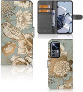 Hoesje geschikt voor Xiaomi 12T | 12T Pro Vintage Bird Flowers