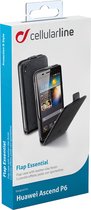 Cellularline Telefoonhoesje - Book Case - Geschikt Voor Huawei Ascend P6 - Zwart