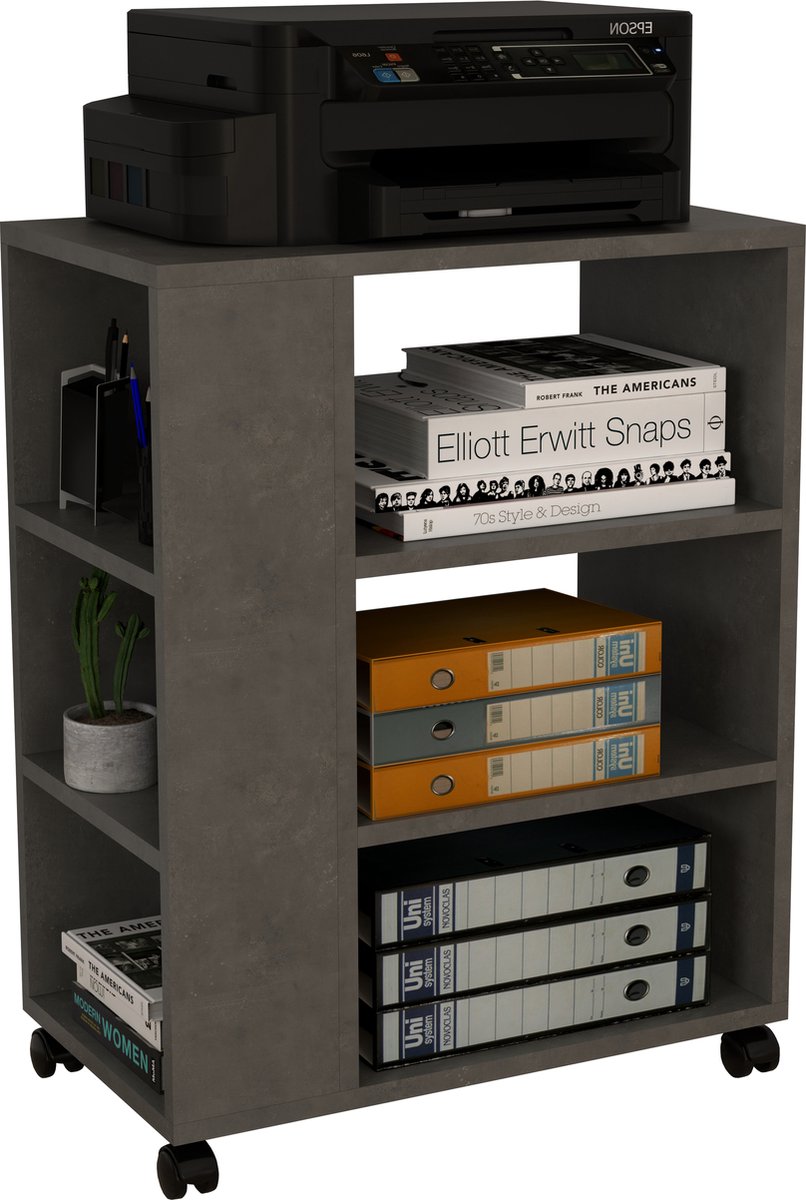 SogesHome Archiefkast met 3 laden, archiefkast op wielen, mobiele SogesHome Archiefkast met 3 laden, archiefkast op wielen, mobiele