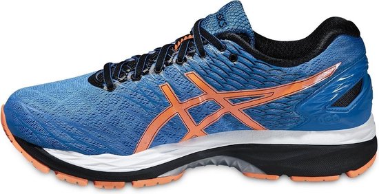 bol.com | Asics Gel-Nimbus 18 Loopschoenen - Maat 46.5 - Mannen -  blauw/oranje/zwart