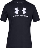 Under Armour Sportstyle Logo Tee 1329590-001, Mannen, Zwart, T-shirt, maat: L
