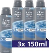 Dove Men+Care Advanced Clean Comfort Anti-Transpirant Deodorant Spray - 3 x 150 ml - Voordeelverpakking