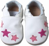 Hobea Chaussons de bébé blancs avec étoiles roses