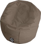 Whoober ronde zitzak Ibiza L outdoor taupe - Wasbaar - Voor binnen en buiten