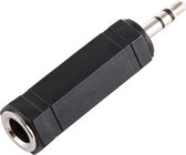 3.5mm plug naar 6.35mm stereo jack adapter socket adapter (zwart)