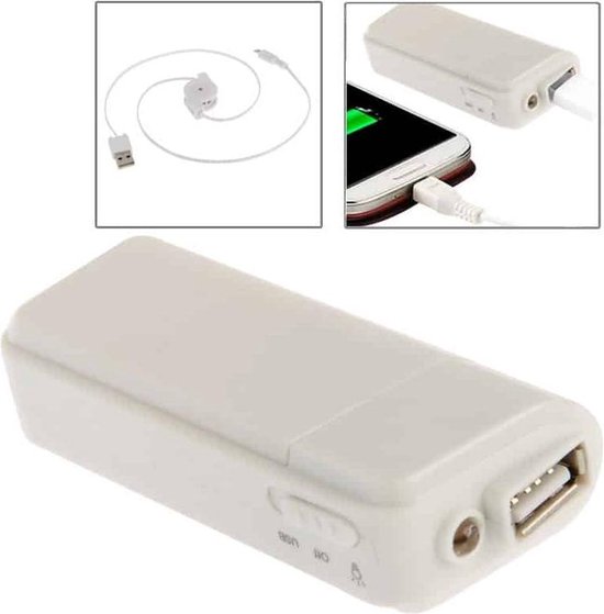 AA-batterijen Emergency USB-oplader met zaklantaarn en micro-USB-kabel,  voor iPhone,... | bol.com