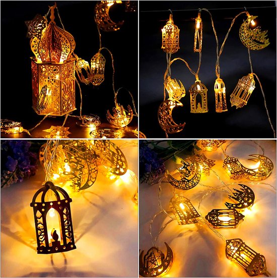 Guirlande Lumineuse Ramadan Décorations Ramadan Lumière De L'Aïd  Décorations Lumineuses Pour Ramadan Mubarak Guirlande Lumine[H1915]