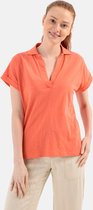 camel active Knooploze polo gemaakt van organic cotton - Maat womenswear-L - Oranje