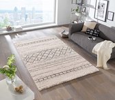 Hoogpolig vloerkleed Shade - crème/bruin 80x150 cm