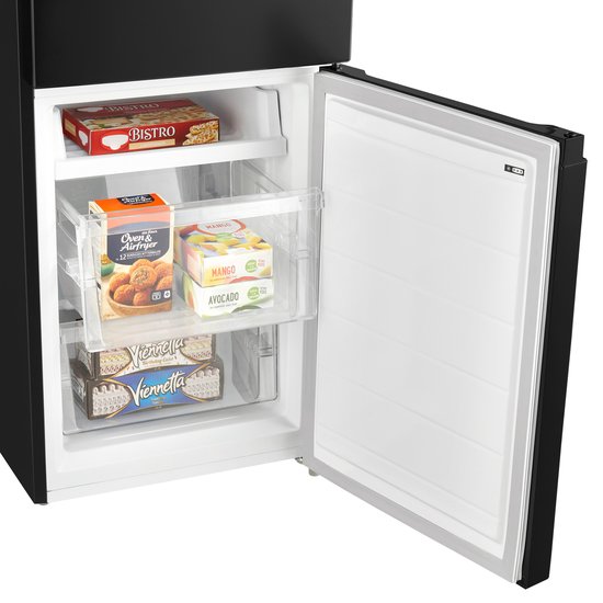Inventum KV1501B No Frost koel-vriescombinatie - 150 cm hoog - 173 liter - Supervriezen - Vrijstaand - Zwart
