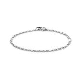 Twice As Nice Armband in zilver, slak schakel   18,5 cm