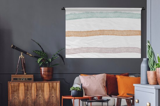 Tapisserie - Tapisserie - Ligne - Pastel - Arc-en-ciel - Motifs - 150x100 cm - Tapisserie