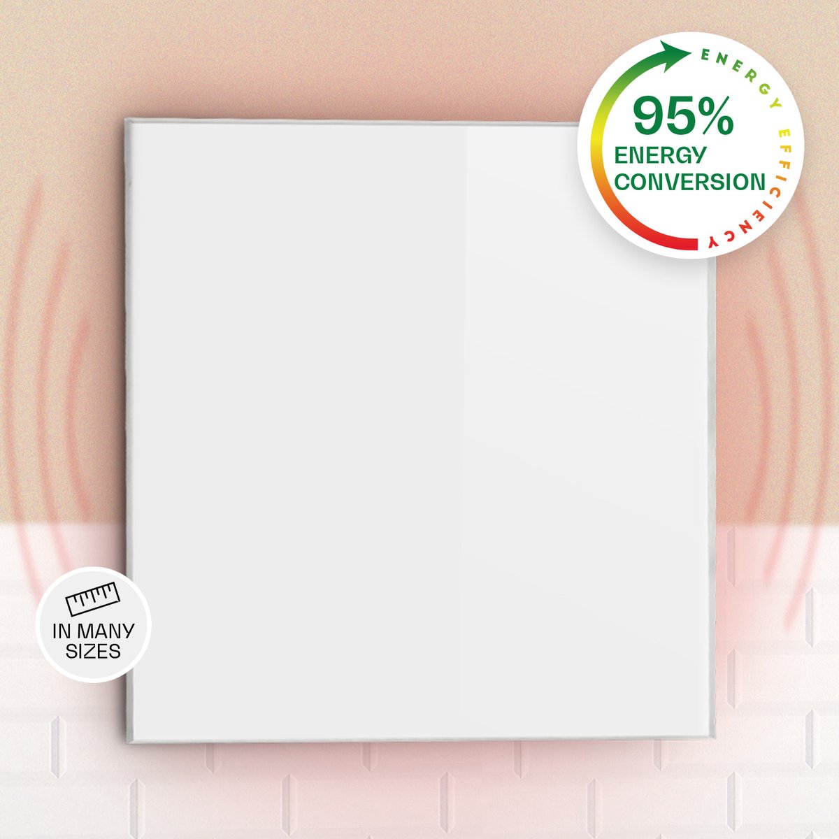 Klarstein Wonderwall 36 Infraroodverwarming - 60 X 60 cm - 360W - Ir Comfortheat - Geruisloos - Geen opdwarrelend stof - Thermostaat - Weektimer - Automatische uitschakelfunctie - Temperatuurregeling Bij Geopend Raam - Ip24 - Wit