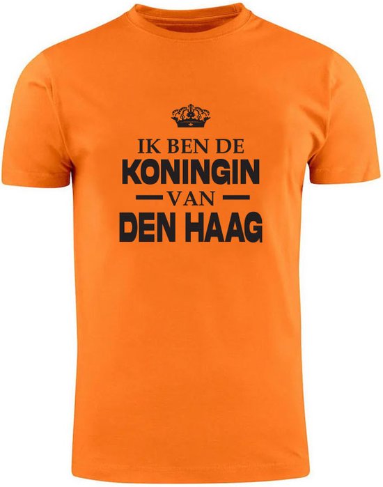 Ik ben de koningin van Den Haag Oranje T-shirt | koningsdag | nederland | holland | unisex