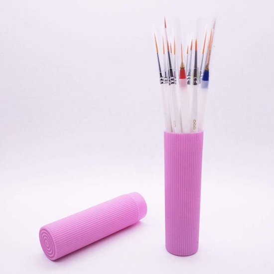 Giantree 30 stuks fijne penselenset, schilderen op nummer, kleine detailkwast, professionele kleine kwast met fijne punt voor acryl, aquarel, modelbouw, knutselen, gezichtsbeschildering, #0#00#00#000