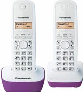 Panasonic KX-TG1612FRF Duo-telefoon zonder bestand zonder antwoordapparaat Wit Paars