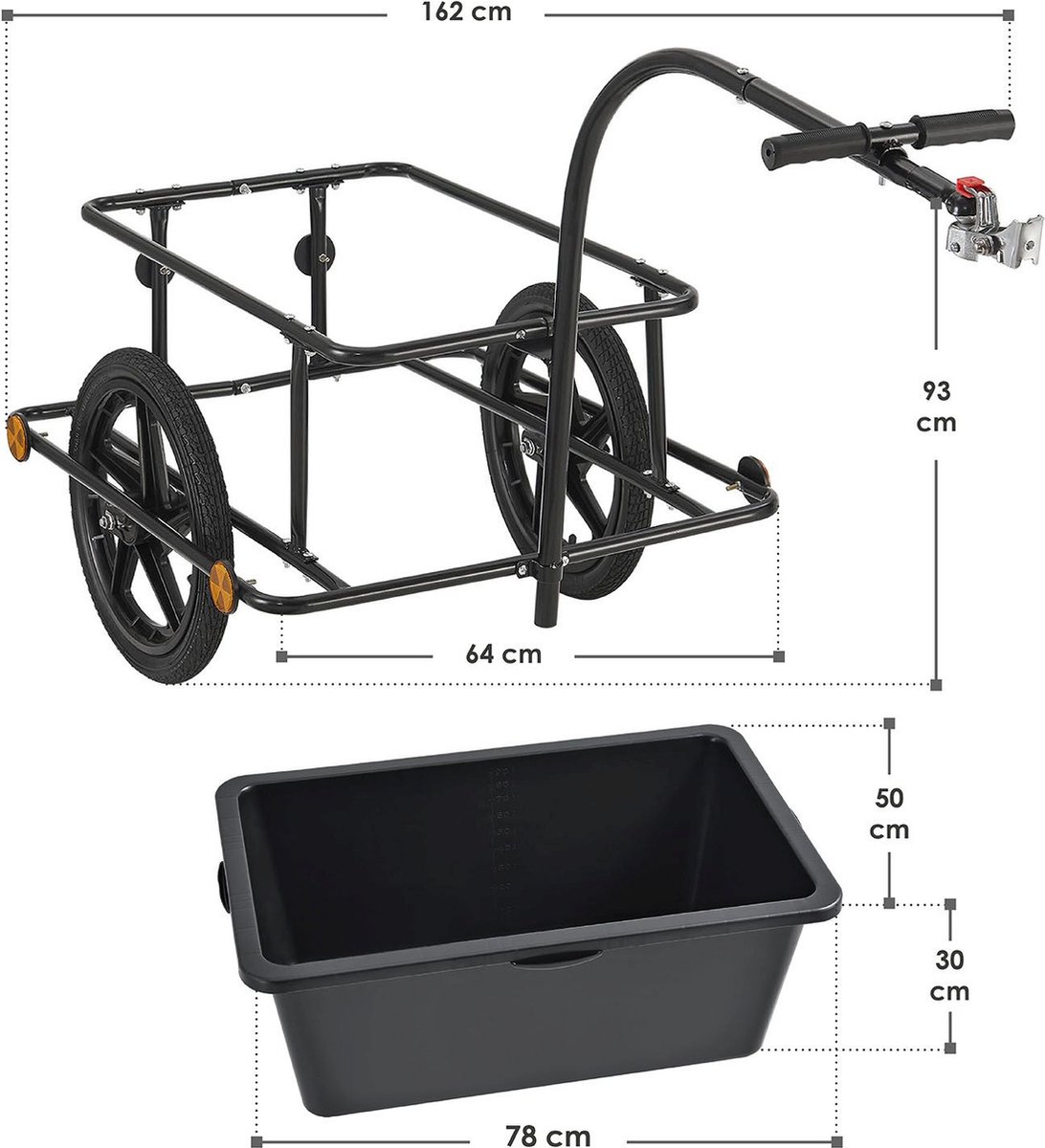 Fietskar / aanhangwagen - 90 Liter – foto 5
