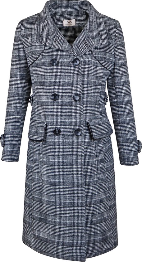 très simple • long manteau à carreaux • taille XS (IT40) | bol.com