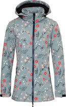 Nordberg Flower - Softshell Outdoor Zomerjas Dames - Mineral Blue - Maat XXL