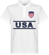 Verenigde Staten Team Polo - Wit - 4XL