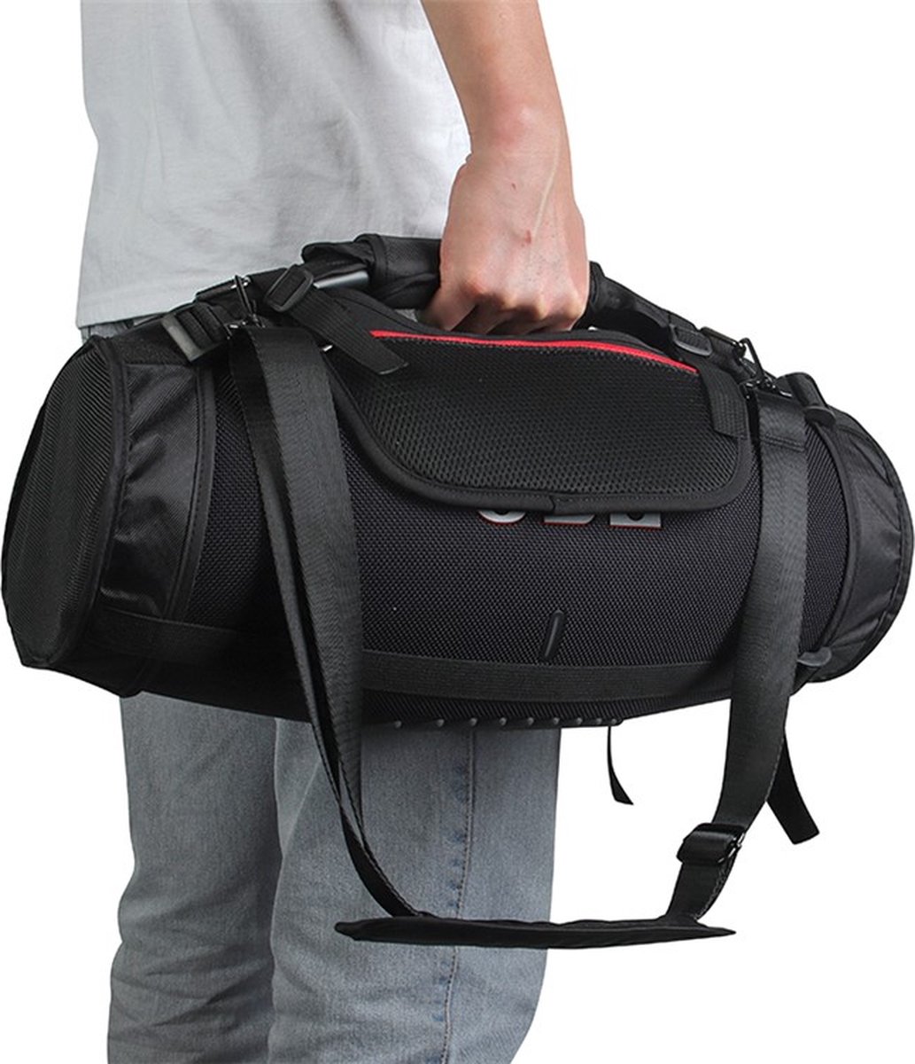 Lovnix - Draagriem JBL Boombox 3 Speaker met Kabel Opbergtas - Schouderband - Bluetooth Luidspreker - Open Case - Draagbare Schouderriem - Reistas - Opbergtasaccessoires - Zwart