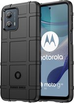Motorola Moto G13 - G23 - G53 Hoesje - Rugged Shield TPU Gelcase - Zwart - GSM Hoesje - Telefoonhoesje Geschikt Voor Motorola Moto G13 - G23 - G53