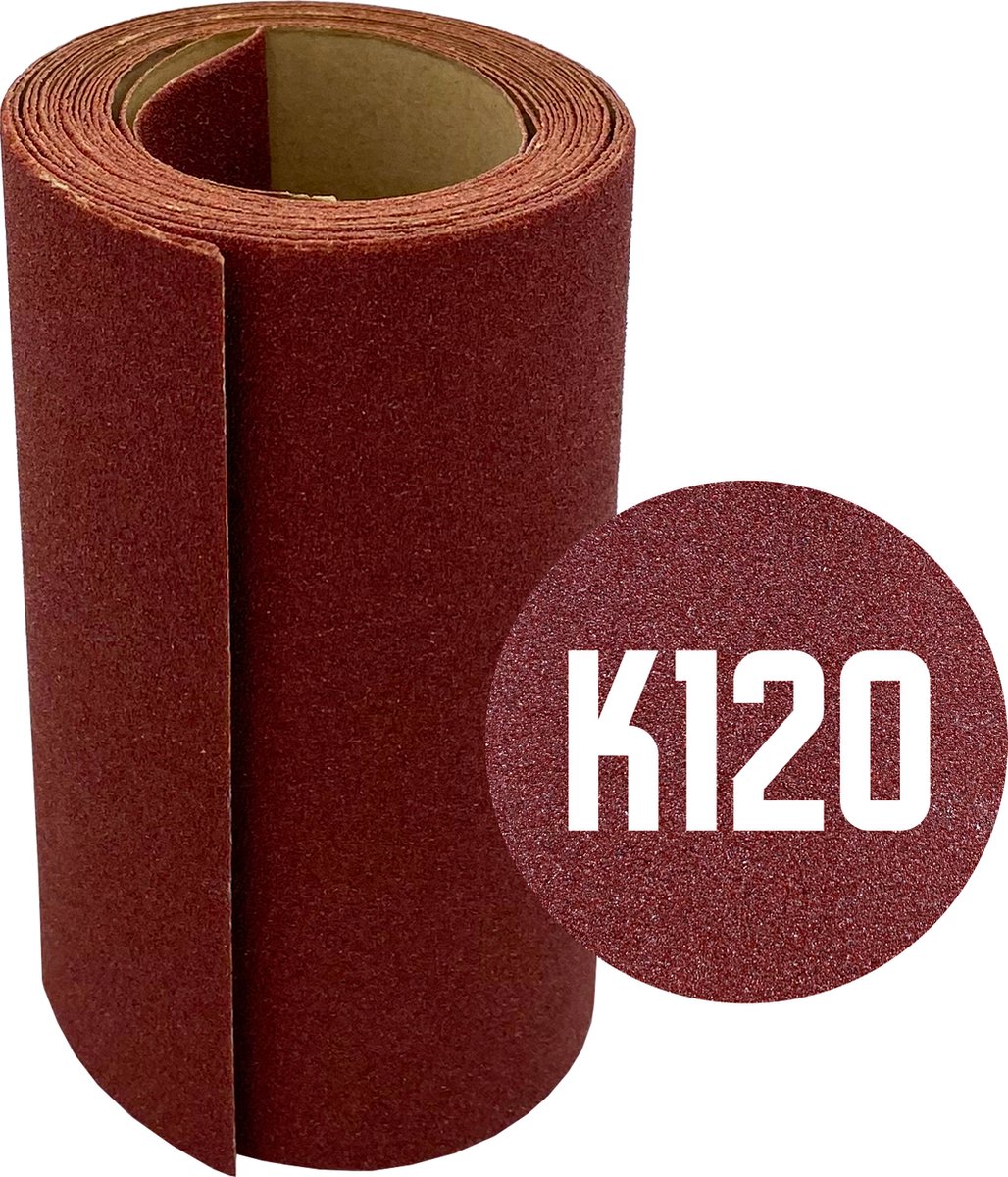 DULA Schuurpapier op rol - 3m - Korrel 120 - Geschikt voor hout en metaal - DULA