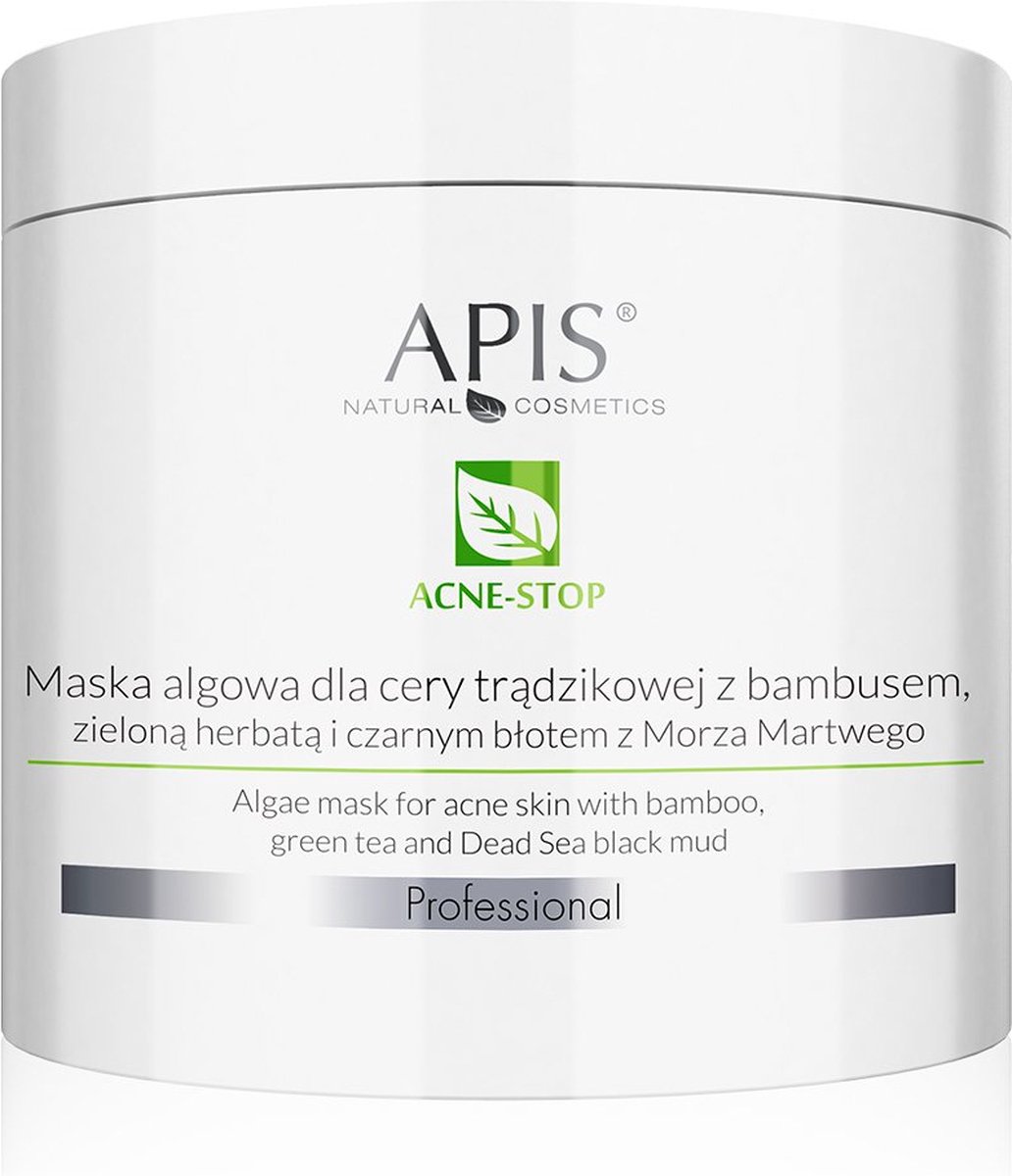 Acne-Stop algenmasker voor de acnegevoelige huid met bamboe groene thee en zwarte modder uit de Dode Zee 200g